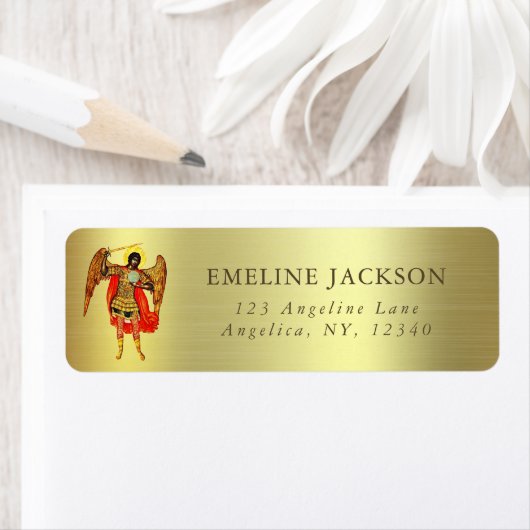 アーチャンエルセントミカエルファインアートガーディアンエンジェル金ゴールド ラベル (インサイチュ)