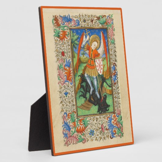 アーチャンエルマイケル中世アート フォトプラーク (側面)