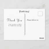 アーチャンエルマイケル金ゴールドグリッターネイビーブルーありがとう ポストカード (裏面)