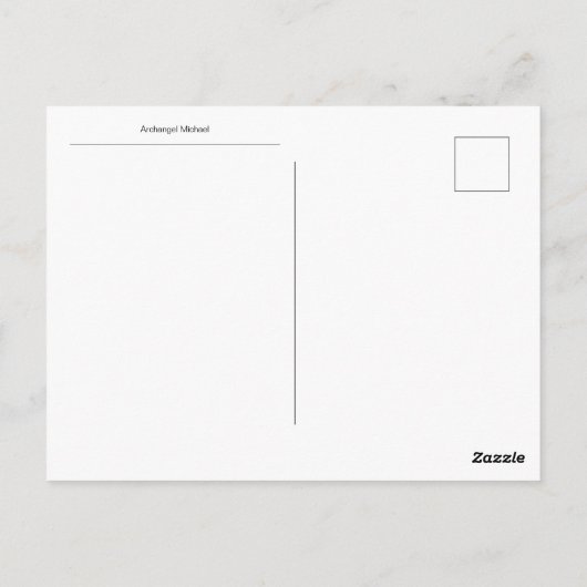 アーチャンエルミカエル正統ビザンチンのアイコン ポストカード (裏面)