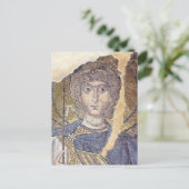 アーチャンエルミカエルByzantineモザイク正統のアイコン ポストカード (スタンド正面)