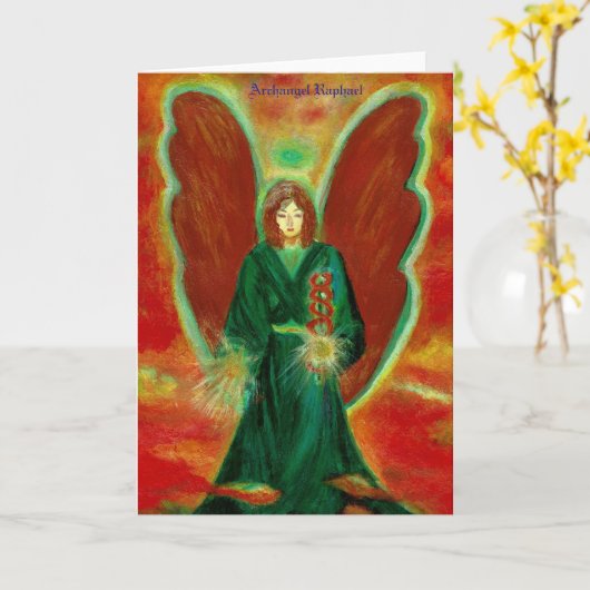 アーチャンエルラファエルグリーティングカード カード (黄色い花)