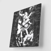 アーチャンゲルマイケルツートーン  スクエア壁時計 (傾斜)