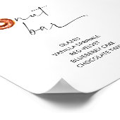 アーチャーミニマリストドーナツバー標識 ポスター (角)