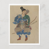 アーチャー日本のウォリアーヴィンテージ1800sイラストレーション ポストカード (正面)