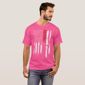 アーチャー米国国旗のアパレルアメリカ国旗のアーチェリー Tシャツ (正面フル)