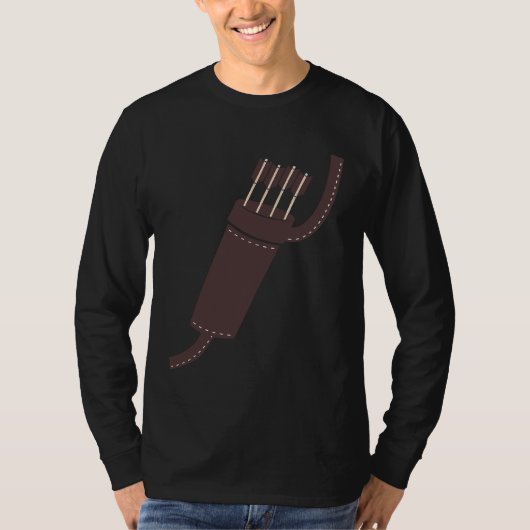 アーチャー衣装ハロウィンおもしろいアーチェリー矢印 Tシャツ (正面)