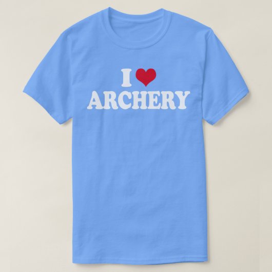 アーチャーI愛するアーチェリー弓矢 Tシャツ (デザイン正面)