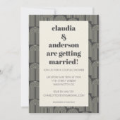 アーチライモダンンアート | Black Gray Colots Shower 招待状 (正面)