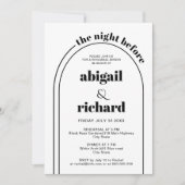 アーチリハーサル結婚ディナー前の夜 招待状 (正面)