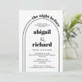 アーチリハーサル結婚ディナー前の夜 招待状 (スタンド正面)