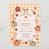 アーチリボンボウ リトルパンプキン ベビーシャワー招待状 招待状 (正面/裏面)