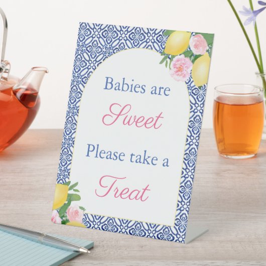 アーチレイタリアンモンズベビーは甘い赤ちゃんシャワー 台座サイン (インサイチュ)