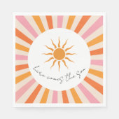 アーチレトロここ来ザソンベイビーシャワー スタンダードランチョンナプキン (正面)