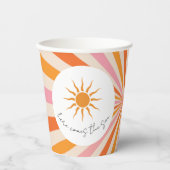 アーチレトロここ来ザソンベイビーシャワー 紙コップ (正面)