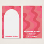 アーチレトロウェーブイヤリングネックレスジュエリーディスプレイ (正面&裏面)