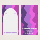 アーチレトロウェーブイヤリングネックレスジュエリーディスプレイ (正面&裏面)