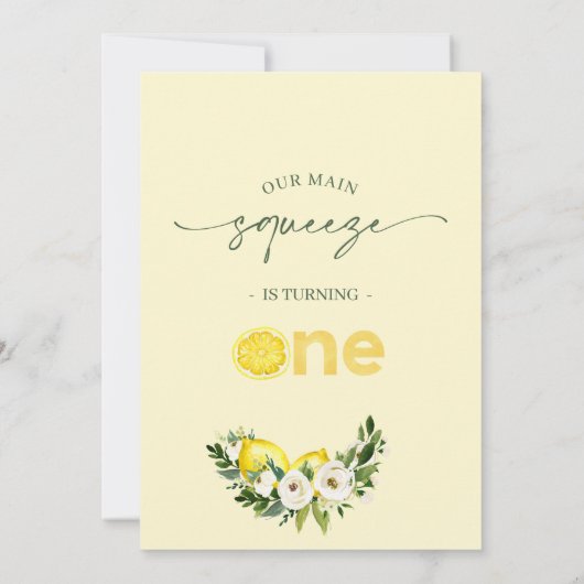 アーチレモダンモンズ私たちのメイン絞り1st誕生日 招待状 (裏面)