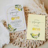 アーチレモダンモンズ私たちのメイン絞り1st誕生日 招待状