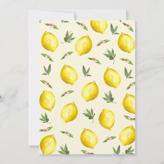 アーチレモモダンン私たちのメイン絞り1st誕生日 招待状 (裏面)