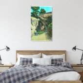 アーチロックの下のElポータルロードのツアーバス キャンバスプリント (インサイチュ (寝室))