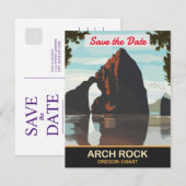 アーチロック、オレゴン州海岸 セーブザデート (正面/裏面)