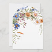 アーチワイルドフラワー"愛の開花"ブライダルシャワーインビ 招待状 (裏面)