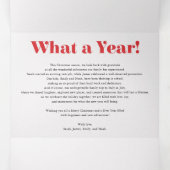 アーチヴィンテージメリークリスマスアイボリーフォトトリフォールド 三つ折りクリスマスカード (内部中)