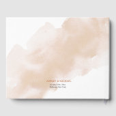 アーチ人気があるテラコッタ深い赤フローラユーカリ ゲストブック (裏面)