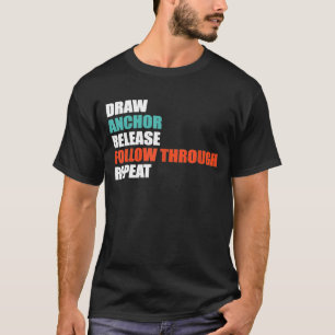 アーチ伝統的ェリーレトロ引きいかり解放弓 Tシャツ
