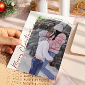 アーチ写真ファミリークリスマスカード 招待状