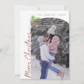 アーチ写真ファミリークリスマスカード 招待状 (正面)