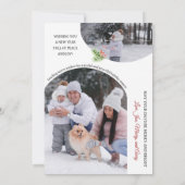 アーチ写真ファミリークリスマスカード 招待状 (裏面)