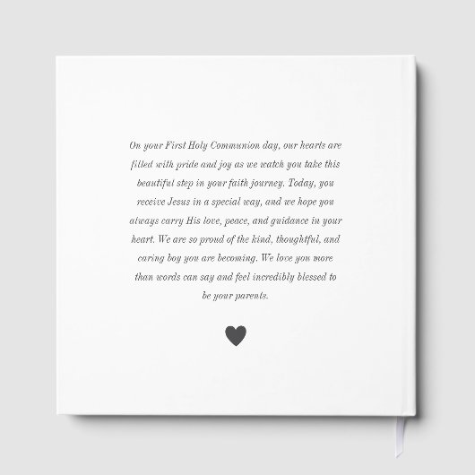 アーチ写真ファースト・コミュニオンボーイ ゲストブック (裏面)