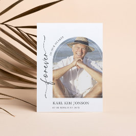 アーチ写真書道台本悔やみや弔慰葬儀 サンキューカード