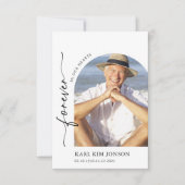 アーチ写真書道台本悔やみや弔慰葬儀 サンキューカード (正面)