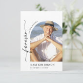 アーチ写真書道台本悔やみや弔慰葬儀 サンキューカード (スタンド正面)