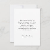 アーチ写真書道台本悔やみや弔慰葬儀 サンキューカード (裏面)