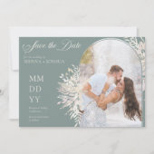 アーチ写真植物群葉セージ緑水平 セーブザデート (正面)