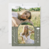 アーチ写真 卒業パーティー招待のお知らせ 招待状 (正面)