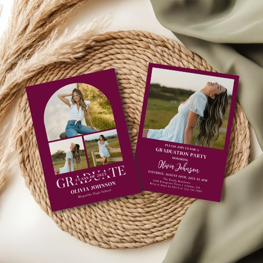 アーチ写真 卒業パーティー 招待状