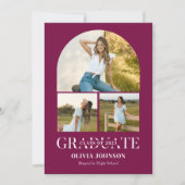 アーチ写真 卒業パーティー 招待状 (正面)