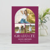 アーチ写真 卒業パーティー 招待状 (スタンド正面)