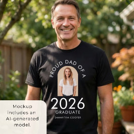 アーチ写真 2026年卒業お父さんおめでとうTシャツ Tシャツ