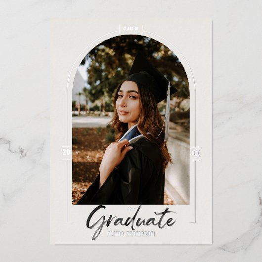 アーチ卒業発表シルフフォイル招待状 箔招待状 (正面)