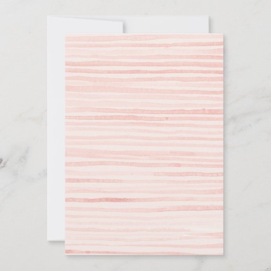 アーチ名門私立校風の手書きハート写真ブライダルシャワー 招待状 (裏面)