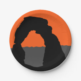 アーチ国立公園の繊細なアーチ – ユタ州，アメリカ ペーパープレート