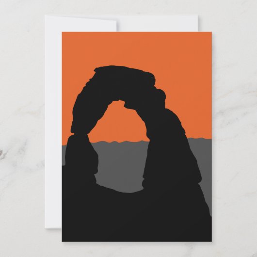 アーチ国立公園の繊細なアーチ – ユタ州，アメリカ 招待状 (正面)