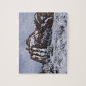 アーチ国立公園、ユタのSnowyの景色 ジグソーパズル (縦)