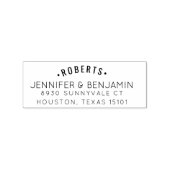 アーチ型の名前差出人住所スタンプ ラバースタンプ (押印)